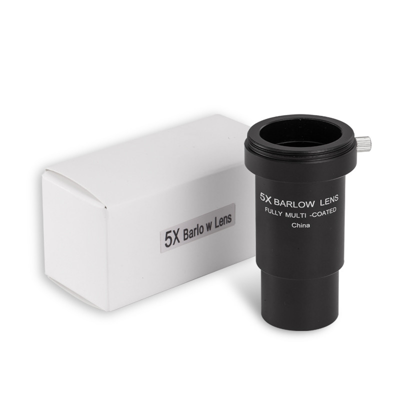 Metāla 3x/5X paplašinātāja teleskops dubultā universālā Barlow kontaktlēca 1,25 collas 31,7 mm okulārs Angeleyes melns