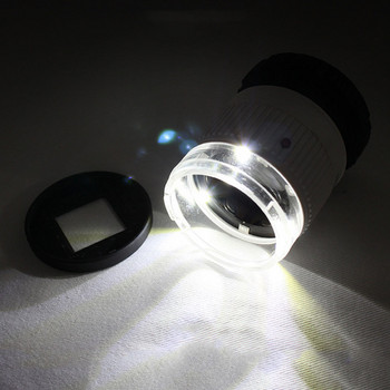 Μεγεθυντικός φακός κυλινδρικής κλίμακας 30X με μεγεθυντικό φακό LED UV, Ρυθμιζόμενος μεγεθυντικός φακός εστιακού κοσμήματος, υφασμάτινος μεγεθυντικός φακός εκτύπωσης Lupe