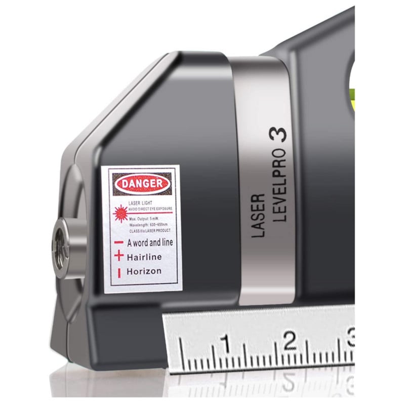Lazerinio lygio daugiafunkcinis linijinis lazerinis nivelyras kryžminis lazeris su 8FT 2,5 M standartine matavimo juosta ir metrinėmis liniuotėmis