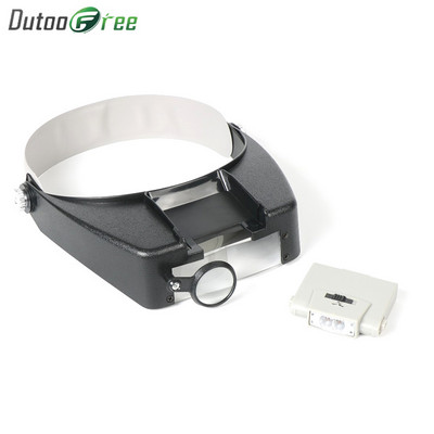 Peapaela luup Led Light pealamp suurendusklaasist juveliiri luup koos LED tuledega 1,5x 3x8,5x10x