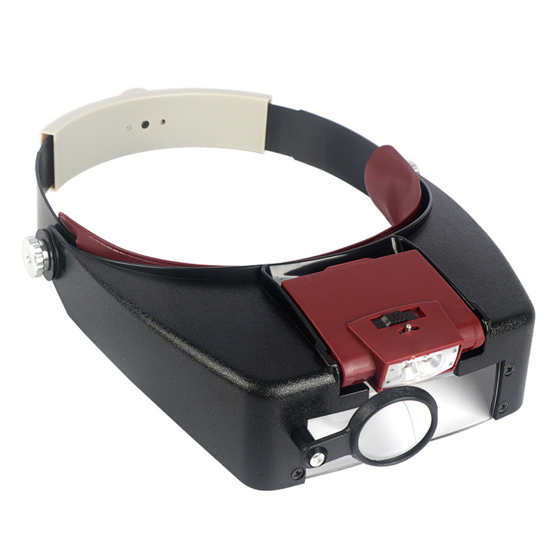 Peapaela luup Led Light pealamp suurendusklaasist juveliiri luup koos LED tuledega 1,5x 3x8,5x10x