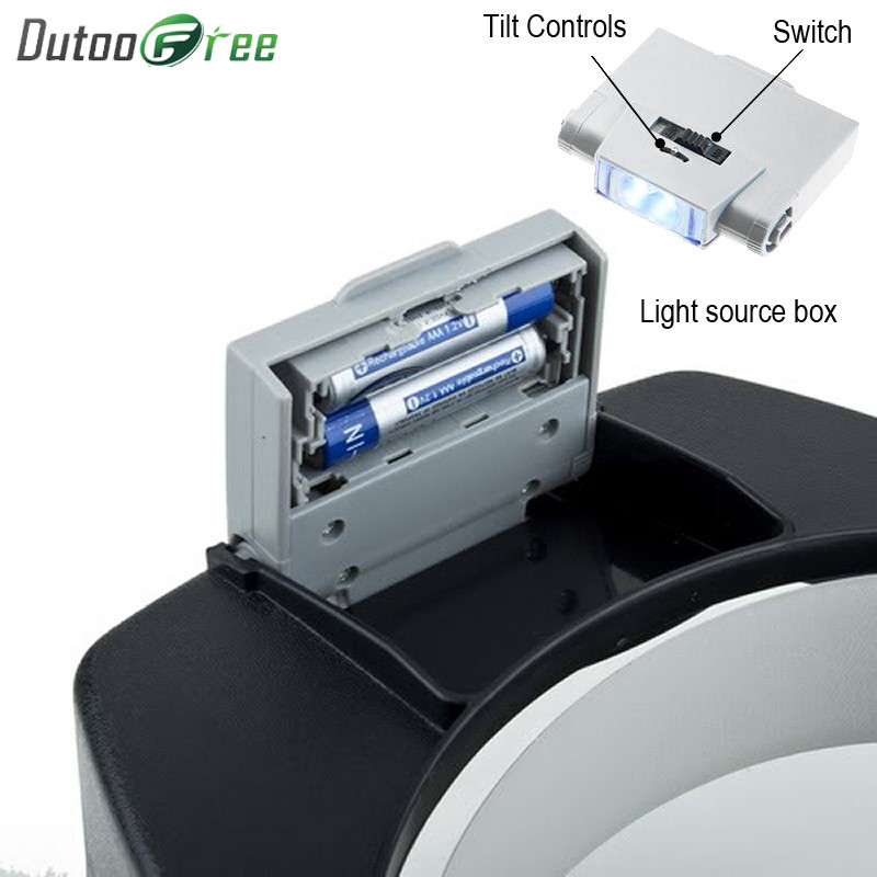 Peapaela luup Led Light pealamp suurendusklaasist juveliiri luup koos LED tuledega 1,5x 3x8,5x10x