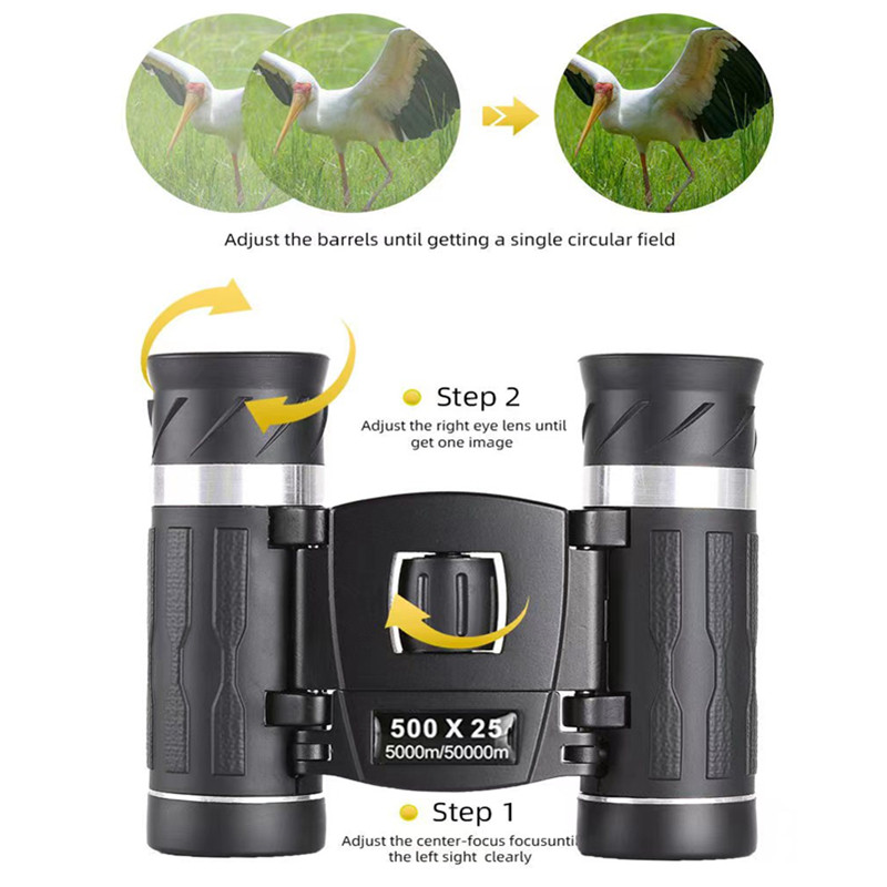 Nagy hatótávolságú továbbfejlesztett HD nagy teljesítményű távcső összecsukható mini teleszkóp BAK4 FMC optika vadászathoz kültéri kemping utazás horgászathoz