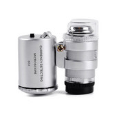 PINTUDY 60X zväčšovacia lupa na šperky, klenotníci, vrecková lupa, slučka, oko, mince, LED svetlo, optické nástroje, mikroskopy, nové z roku 2023