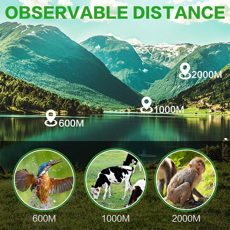 16x52 kahe fookusega monokulaarne uuendatud käsiteleskoop 66 m/8000 m telkimiseks, kontserdiks, kalapüügiks jahiks