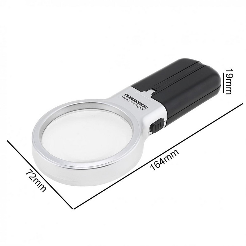 Daudzfunkcionāla galddatora rokas lupa Juvelierizstrādājumu lupa ar regulējamu leņķi Pulksteņa remonts Lasīšanas lupas LED galda lampa