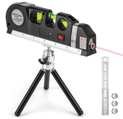 Instrument de nivelare cu laser de înaltă precizie multifuncțională Riglă din oțel Linie dreaptă Aliniere de nivel cu laser Bandă de măsurare verticală