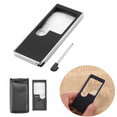 3X 10X LED mini lupa, štvorcová ultratenká lupa, UV svetlo na čítanie, identifikácia osvetlenej vreckovej ručnej lupy