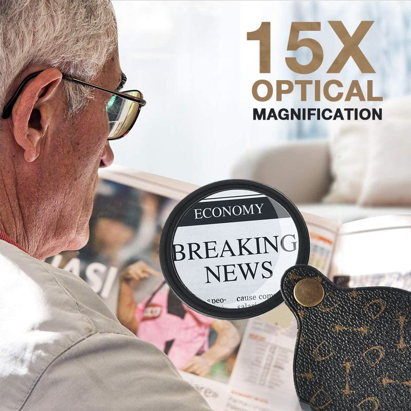 Kaasaskantav käeshoitav suurendusklaas 15X kokkupandav tasku suurendusklaasi ehted suurendusklaasi ehted tunnustus