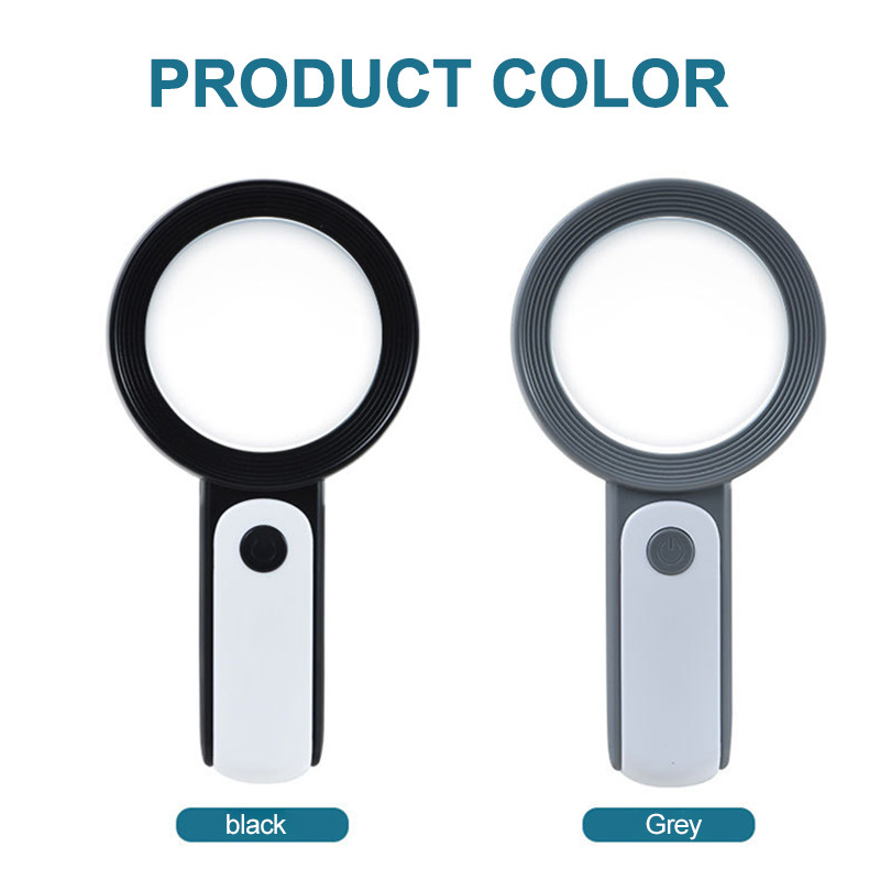 Apgaismots palielināms stikls-30X Rokā turamas lielas lasīšanas lupas ar 18 LED apgaismotu gaismu senioriem, remonts, monētas