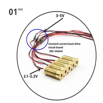 Green Light Laser Module 532nm 45mW Starlight Cross Horizontal Line Metal Laser Head DC2.3-5V Stage Lawn Lights