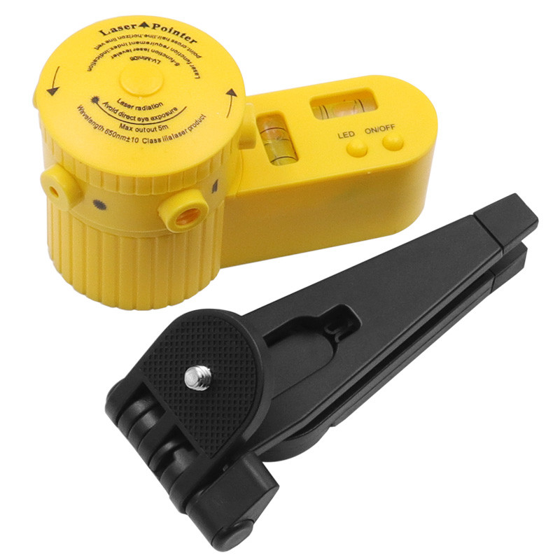 Horizontálny a vertikálny laserový nivelačný prístroj Žltý multifunkčný krížový laserový nivelačný prístroj so statívom Worldwide