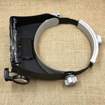 Μεγεθυντικός φακός LED Φωτιστικός λαμπτήρας Κεφαλής Loupe Jeweler Headband Μεγεθυντικός φακός Eye Glasses Optical Glass Tool M4YD