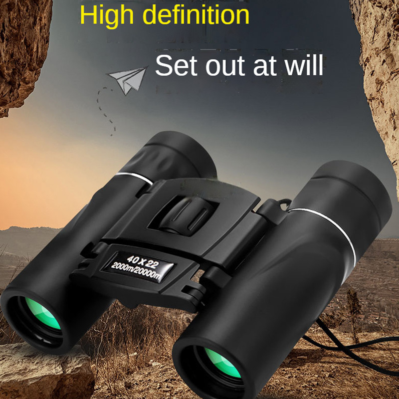 Pārnēsājams tālummaiņas HD jaudīgs binoklis liela attāluma teleskops Jumelles salokāms vājā apgaismojumā nakts redzamības binokļi medībām kempingā