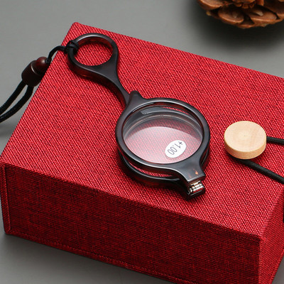 Mini pakabinami ant kaklo skaitymo akiniai Didintuvas Sulankstomas nešiojamas itin lengvas HD didinamasis stiklas Seni šviesūs akiniai pagyvenusiems žmonėms