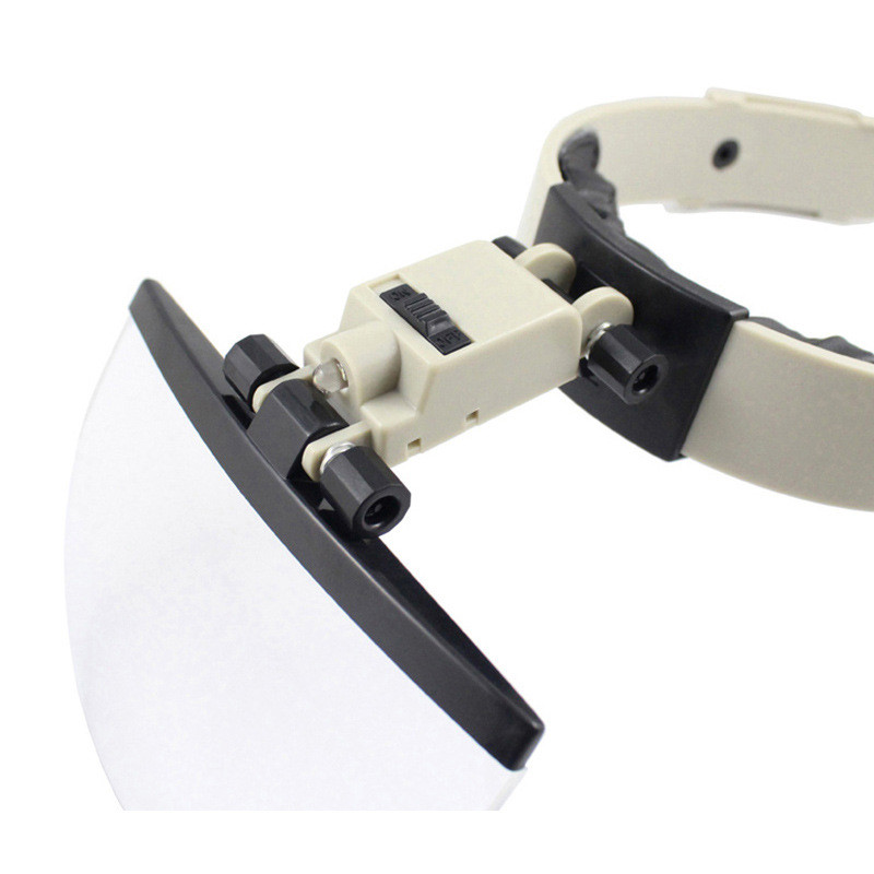 LED náhlavná prilba na čítanie a vyšívanie, lupa, optická šošovka, 4 ks, 2X 3,8X 4,5X 5,5X