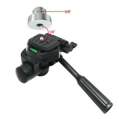 CLUBIONA Ρυθμιζόμενος προσαρμογέας κεφαλής κλίσης τριπόδου 1/4" ή 5/8" βάσης βάσης στήριξης κεφαλής γρήγορης απελευθέρωσης για κάμερα επιπέδου λέιζερ