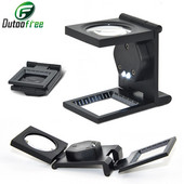 1 ks 28 mm 10X mikroskop skladací lupový stojan s lupou a stupnicou pre textilný optický mini skladací lupový nástroj