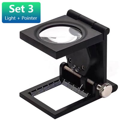 1 ks 28 mm 10X mikroskop skladací lupový stojan s lupou a stupnicou pre textilný optický mini skladací lupový nástroj