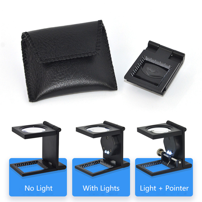 1 ks 28 mm 10X mikroskop skladací lupový stojan s lupou a stupnicou pre textilný optický mini skladací lupový nástroj