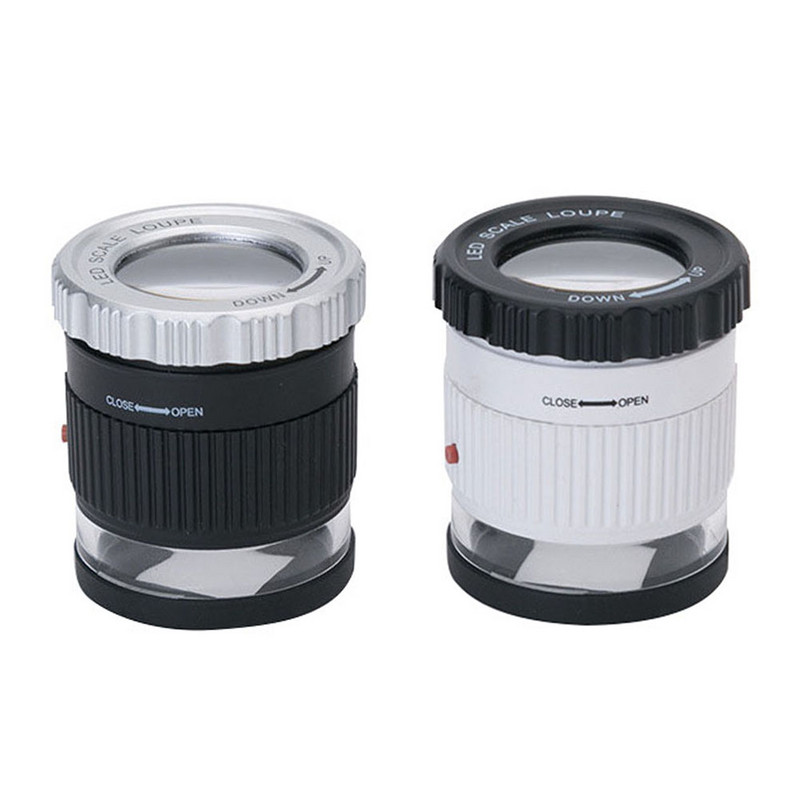 30X kézi hengeres nagyító LED UV ékszer csekk nagyító nagyítóval kézi nagyított üveg tartozékok