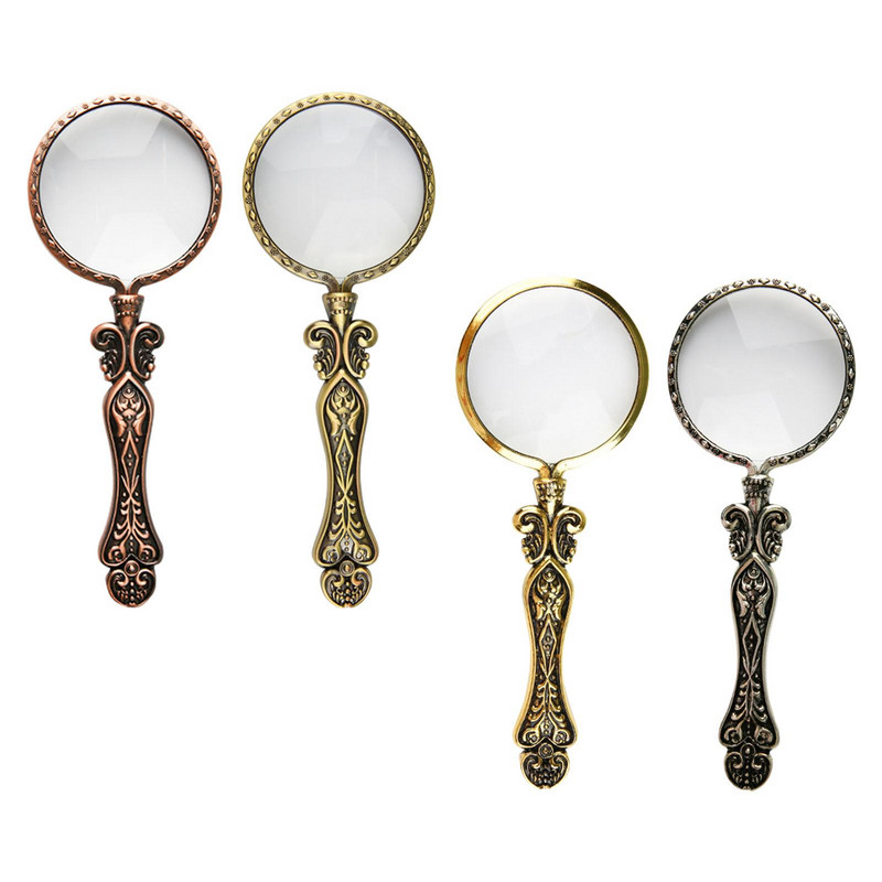 Vintage ékszer nagyító nagyító lencse Kézi nagyító Optikai üveg újságokhoz Természet felfedezéshez Ellenőrző térképek Ékszerészlelés