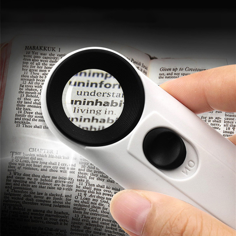 40X LED-es fényű nagyító nagyító kézi mikroszkóp nagyító világító lámpa áramköri lapokhoz fémjelek ékszerek