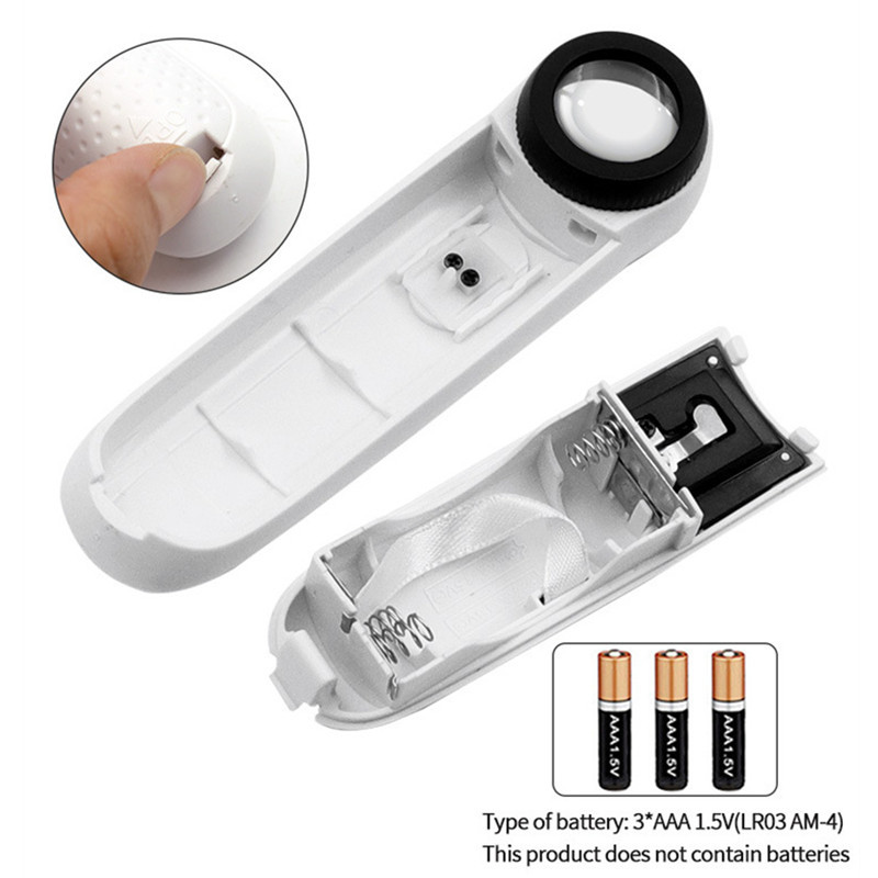 40X LED-es fényű nagyító nagyító kézi mikroszkóp nagyító világító lámpa áramköri lapokhoz fémjelek ékszerek