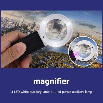 Μεγεθυντικός φακός 30x HD με φωτιζόμενο μεγεθυντικό φακό με φώτα 4LED Μεγέθυνση φακού γυαλιών ανάγνωσης για επιθεώρηση κοσμημάτων