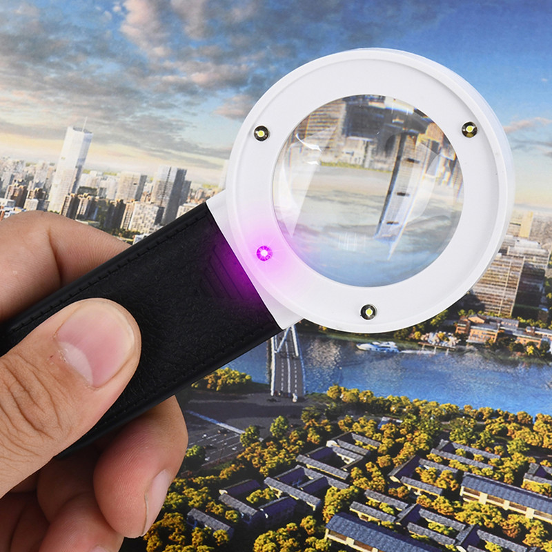 30x HD lupa s osvetlením a 4LED svetlami, lupy na čítanie, zväčšenie na kontrolu šperkov