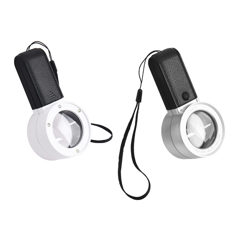 30x HD lupa s osvetlením a 4LED svetlami, lupy na čítanie, zväčšenie na kontrolu šperkov