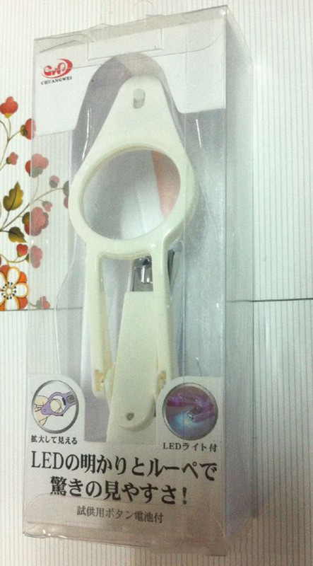 Käeshoitavad küünekäärid suurendusklaasiga 5X LED luup valgustusega lõikurid eakatele lastele Spetsiaalne küünekäärid luup