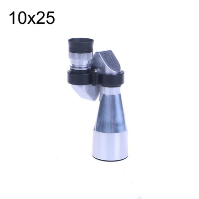 Prijenosni 12x32 mini monokularni teleskop srebrni metalni optički monokular kutnog oblika visoke rezolucije za kampiranje na otvorenom