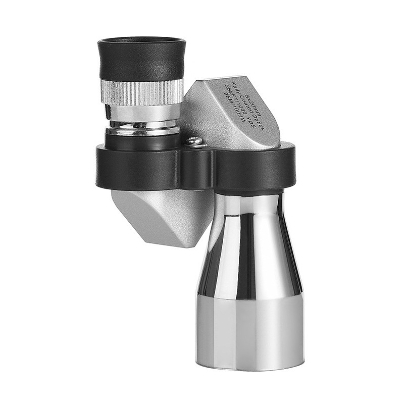 Prijenosni 12x32 mini monokularni teleskop srebrni metalni optički monokular kutnog oblika visoke rezolucije za kampiranje na otvorenom