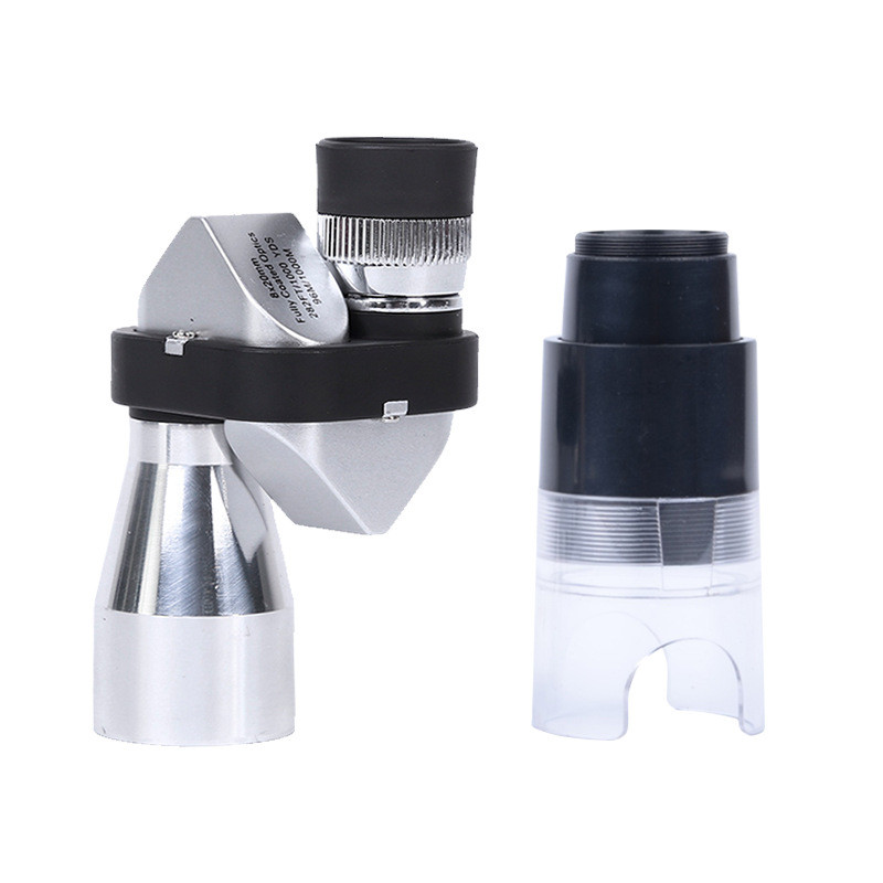 Prijenosni 12x32 mini monokularni teleskop srebrni metalni optički monokular kutnog oblika visoke rezolucije za kampiranje na otvorenom