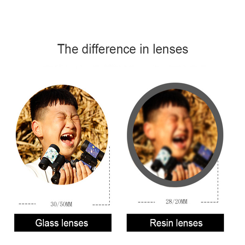 Detský binokulárny ďalekohľad, gumený detský vzdelávací ďalekohľad, profesionálny 4x30mm detský skladací optický ďalekohľad