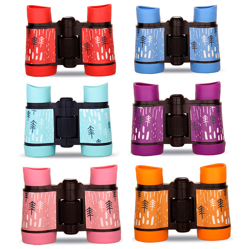Detský binokulárny ďalekohľad, gumený detský vzdelávací ďalekohľad, profesionálny 4x30mm detský skladací optický ďalekohľad