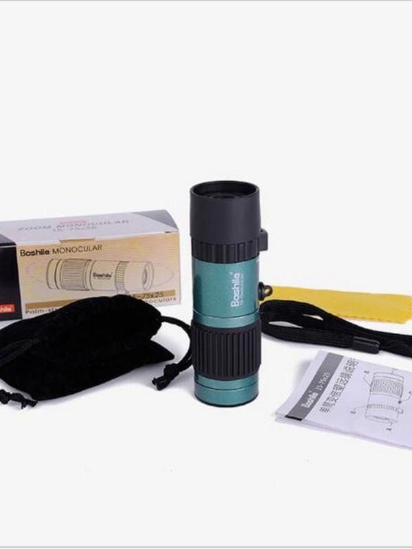 Originálny cestovný ďalekohľad Boshile 15-75x25 HD s flexibilným zaostrovaním a vysokým výkonom, mini monokulárny zoom ďalekohľad pre vreckové poľovníctvo na cestách