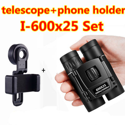300X25 HD galingi žiūronai 5000 m/50 000 m ilgo nuotolio sulankstomas mini teleskopas BAK4 FMC optika, skirta medžioklei, sportui, lauko stovyklavimui
