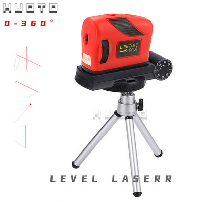 Αυτοεπιπεδούμενο επίπεδο λέιζερ 360 μοιρών 2 γραμμή 1 σημείο οριζόντια & κατακόρυφη κόκκινη πτώση μέτρησης Αποστολή