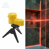 Lāzera līmenis 4 vienā daudzfunkcionāls mājsaimniecības līmeņa mērīšanas lineāls lāzera lineāls ar rotācijas statīvu, vertikāli horizontālie līmeņi