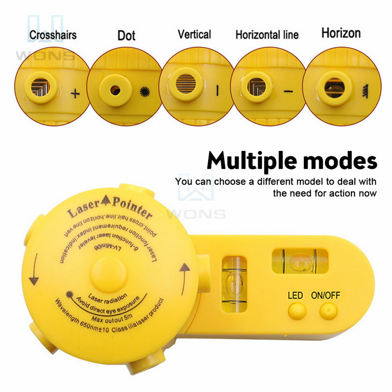 Lāzera līmenis 4 vienā daudzfunkcionāls mājsaimniecības līmeņa mērīšanas lineāls lāzera lineāls ar rotācijas statīvu, vertikāli horizontālie līmeņi