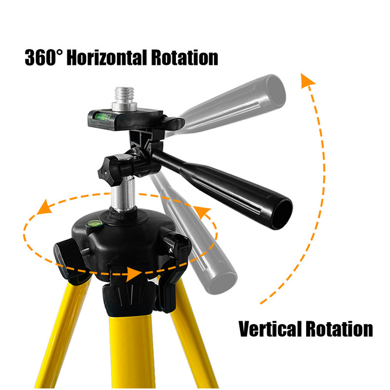 Nastaviteľný adaptér pre laserovú vodováhu MaKeDa pre statív, naklápaciu hlavu a skrutku 1/4" a 5/8" so závitom. Adaptér pre hlavu stojana s konzolou.