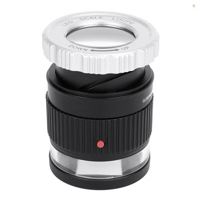 Μεγεθυντικός φακός κυλινδρικής κλίμακας 30X Ρυθμιζόμενος μεγεθυντικός φακός οπτικού γυαλιού Focal Jewelry Loupe LED UV Light Μεγεθυντικός φακός Lupe