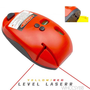 Mini Vertical Spirit Level Ool Level Laser Laser Straight Level 90 Degree Πλαστικό αυτοεπιπεδούμενο εργαλείο μέτρησης σε σχήμα ποντικιού
