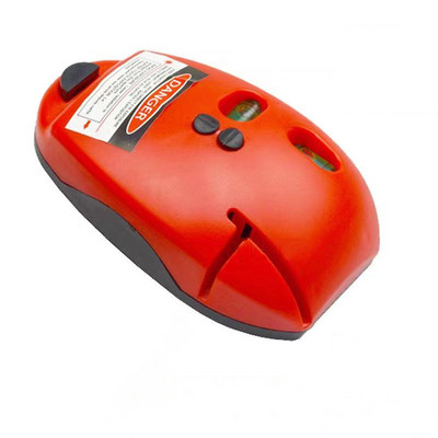 Mini vertikalus gulsčiukas Ool lazerinis nivelyras lazerinis tiesus lygis 90 laipsnių pelės formos plastikinis savaime išsilyginantis matavimo įrankis