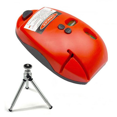 Mini vertikalus gulsčiukas Ool lazerinis nivelyras lazerinis tiesus lygis 90 laipsnių pelės formos plastikinis savaime išsilyginantis matavimo įrankis