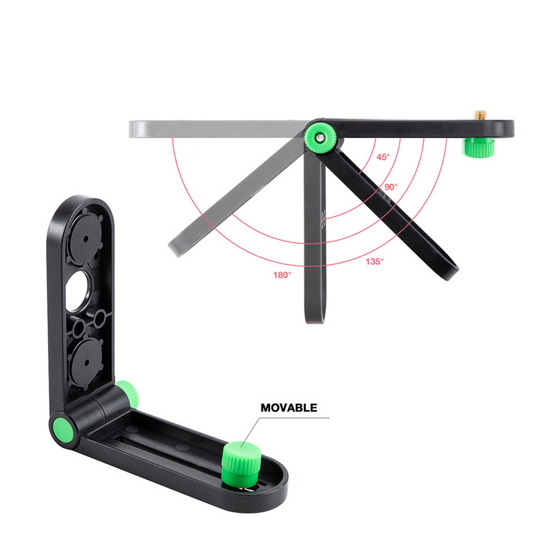 Magnetiline seinaklamber universaalsetele lasertasemetele 1/4" keermega reguleeritav tasandustugi