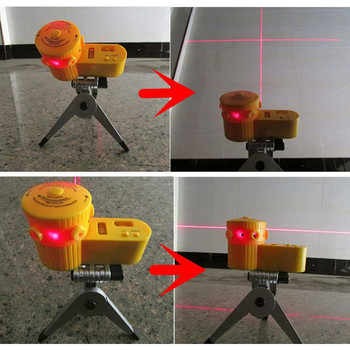 Led Led Light Laser Level Five Rays Υπέρυθρες Υποστήριξη Τρίποδου επιπέδου Laser Abs Όργανο γραμμής μέτρησης χάρακα επιπέδου λέιζερ