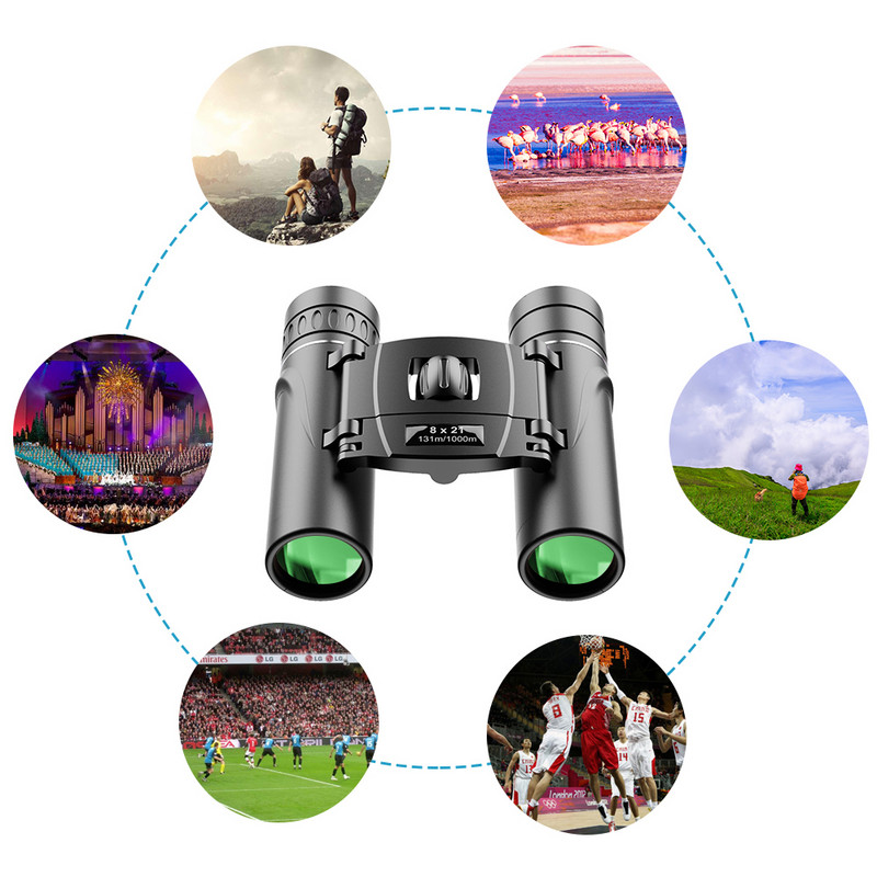 APEXEL 8X21 hordozható mini távcső összecsukható optikai üveg HD lencse 131/1000M Bak4 teleszkóp kültéri kemping gyerekeknek születésnapi ajándék
